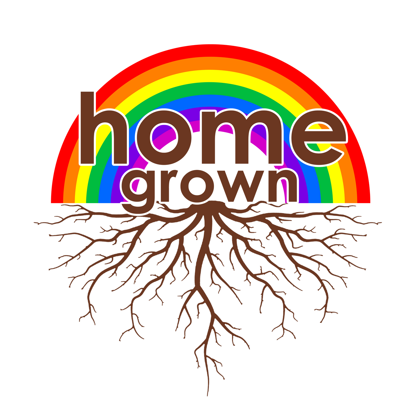 "Homegrown" Rainbow Roots 100% Cotton Tee